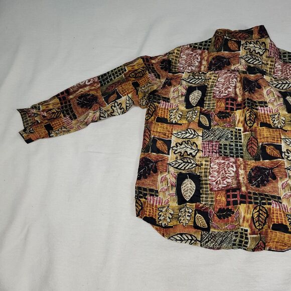 Vintage Karnold Shirt Mens Size M Floral RN 75724 Collared 100% Silk Scarface - Picture 12 of 12